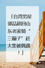 台湾男星郭品超回山东老家骑“三蹦子”赶大集被偶遇！