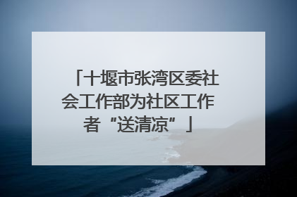 十堰市张湾区委社会工作部为社区工作者“送清凉”