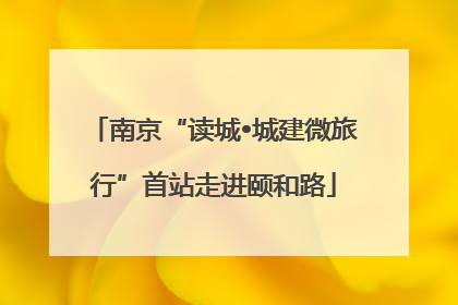 南京“读城•城建微旅行”首站走进颐和路