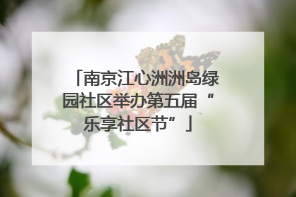 南京江心洲洲岛绿园社区举办第五届“乐享社区节”