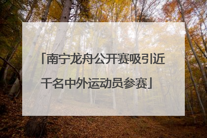 南宁龙舟公开赛吸引近千名中外运动员参赛