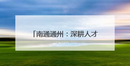 南通通州：深耕人才培育“沃土” 激活青年成长“磁场”