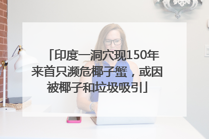 印度一洞穴现150年来首只濒危椰子蟹，或因被椰子和垃圾吸引