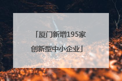 厦门新增195家创新型中小企业