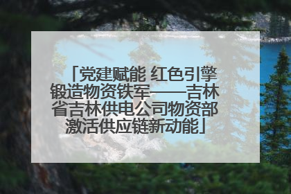 党建赋能 红色引擎锻造物资铁军——吉林省吉林供电公司物资部激活供应链新动能
