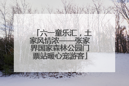 六一童乐汇，土家风情浓——张家界国家森林公园门票站暖心宠游客