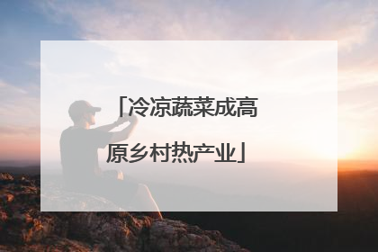 冷凉蔬菜成高原乡村热产业