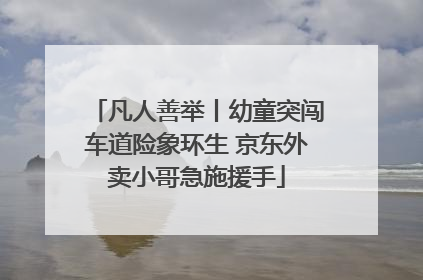 凡人善举丨幼童突闯车道险象环生 京东外卖小哥急施援手