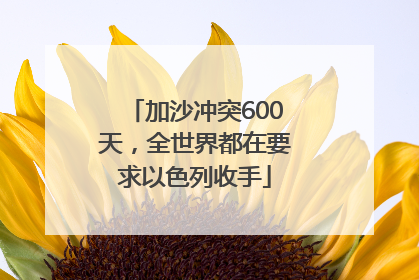 加沙冲突600天，全世界都在要求以色列收手