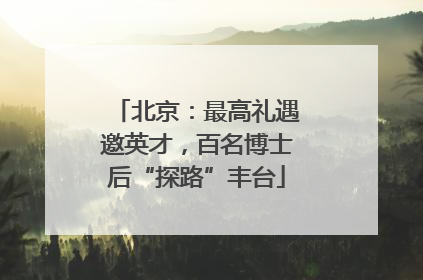 北京：最高礼遇邀英才，百名博士后“探路”丰台