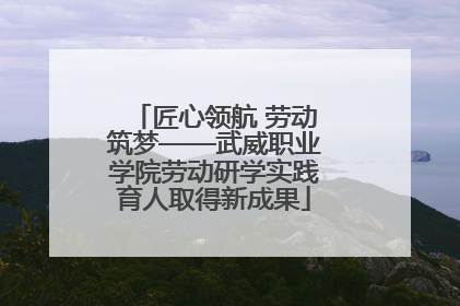 匠心领航 劳动筑梦——武威职业学院劳动研学实践育人取得新成果