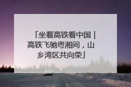 坐着高铁看中国｜高铁飞驰粤湘间，山乡湾区共向荣