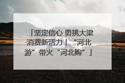 坚定信心 勇挑大梁·消费新活力丨“河北游”带火“河北购”