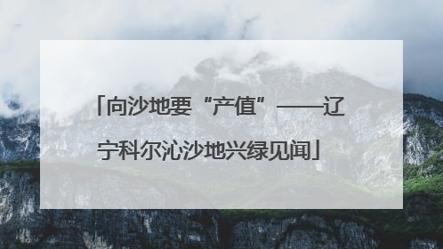 向沙地要“产值”——辽宁科尔沁沙地兴绿见闻