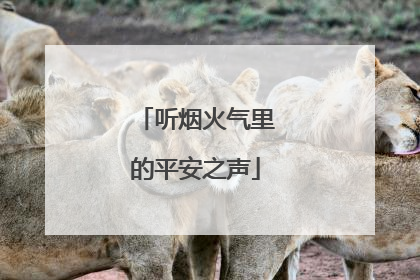 听烟火气里的平安之声