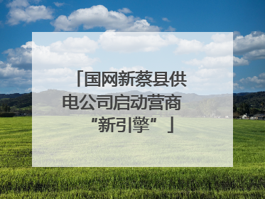 国网新蔡县供电公司启动营商“新引擎”