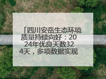 四川安岳生态环境质量持续向好：2024年优良天数324天，多项数据实现100%