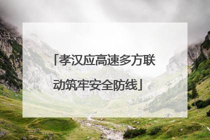 孝汉应高速多方联动筑牢安全防线