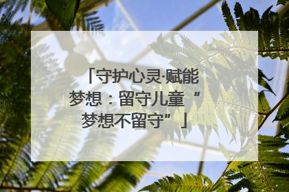 守护心灵·赋能梦想：留守儿童“梦想不留守”