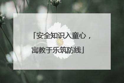 安全知识入童心，寓教于乐筑防线