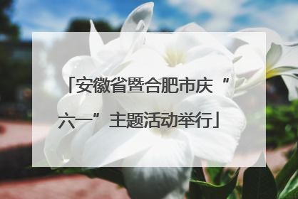 安徽省暨合肥市庆“六一”主题活动举行