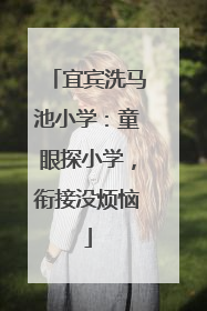 宜宾洗马池小学：童眼探小学，衔接没烦恼
