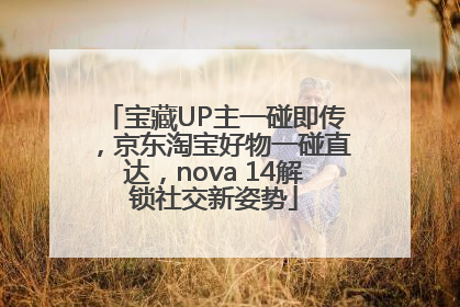 宝藏UP主一碰即传，京东淘宝好物一碰直达，nova 14解锁社交新姿势