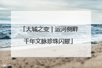 大城之变｜运河侧畔 千年文脉珍珠闪耀