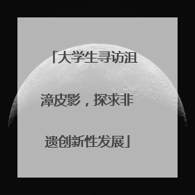 大学生寻访沮漳皮影，探求非遗创新性发展