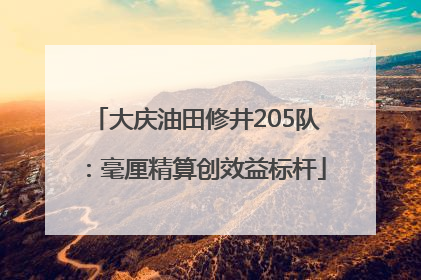 大庆油田修井205队：毫厘精算创效益标杆