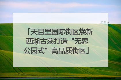 天目里国际街区焕新 西湖古荡打造“无界公园式”高品质街区