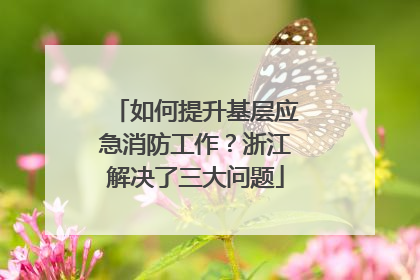如何提升基层应急消防工作？浙江解决了三大问题