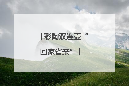 彩陶双连壶“回家省亲”