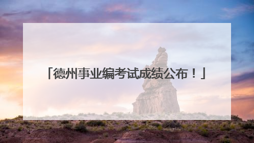 德州事业编考试成绩公布！