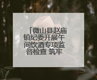微山县赵庙镇纪委开展午间饮酒专项监督检查 筑牢纪律防线