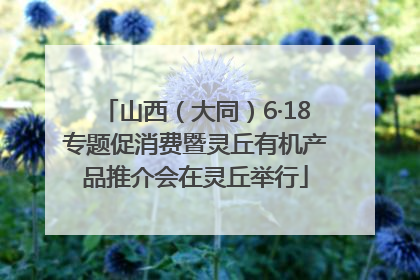 山西（大同）6·18专题促消费暨灵丘有机产品推介会在灵丘举行