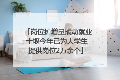 岗位扩增量撬动就业 十堰今年已为大学生提供岗位2万余个