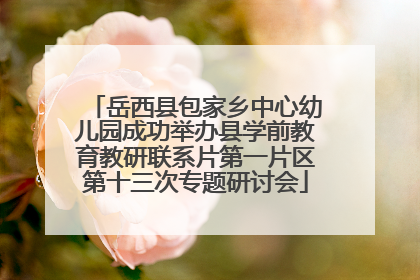 岳西县包家乡中心幼儿园成功举办县学前教育教研联系片第一片区第十三次专题研讨会