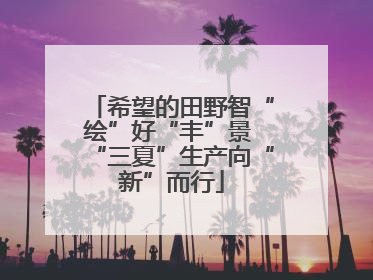 希望的田野智“绘”好“丰”景 “三夏”生产向“新”而行