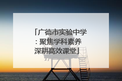 广德市实验中学：聚焦学科素养 深耕高效课堂