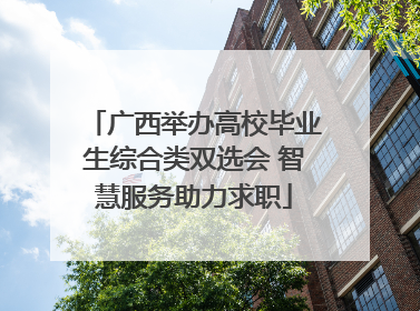 广西举办高校毕业生综合类双选会 智慧服务助力求职