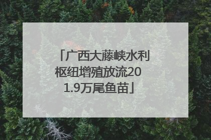 广西大藤峡水利枢纽增殖放流201.9万尾鱼苗