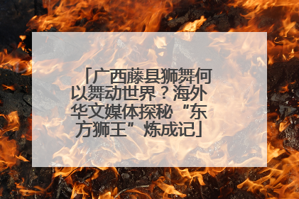 广西藤县狮舞何以舞动世界？海外华文媒体探秘“东方狮王”炼成记