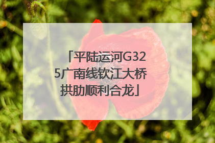 平陆运河G325广南线钦江大桥拱肋顺利合龙
