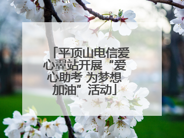平顶山电信爱心翼站开展“爱心助考 为梦想加油”活动
