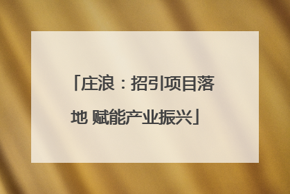 庄浪：招引项目落地 赋能产业振兴