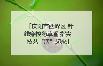 庆阳市西峰区 针线穿梭药草香 指尖技艺“活”起来