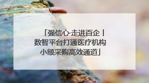 强信心·走进百企丨数智平台打通医疗机构小额采购高效通道