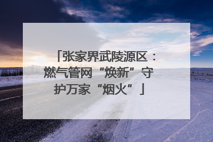 张家界武陵源区：燃气管网“焕新”守护万家“烟火”