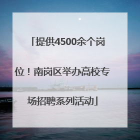提供4500余个岗位！南岗区举办高校专场招聘系列活动